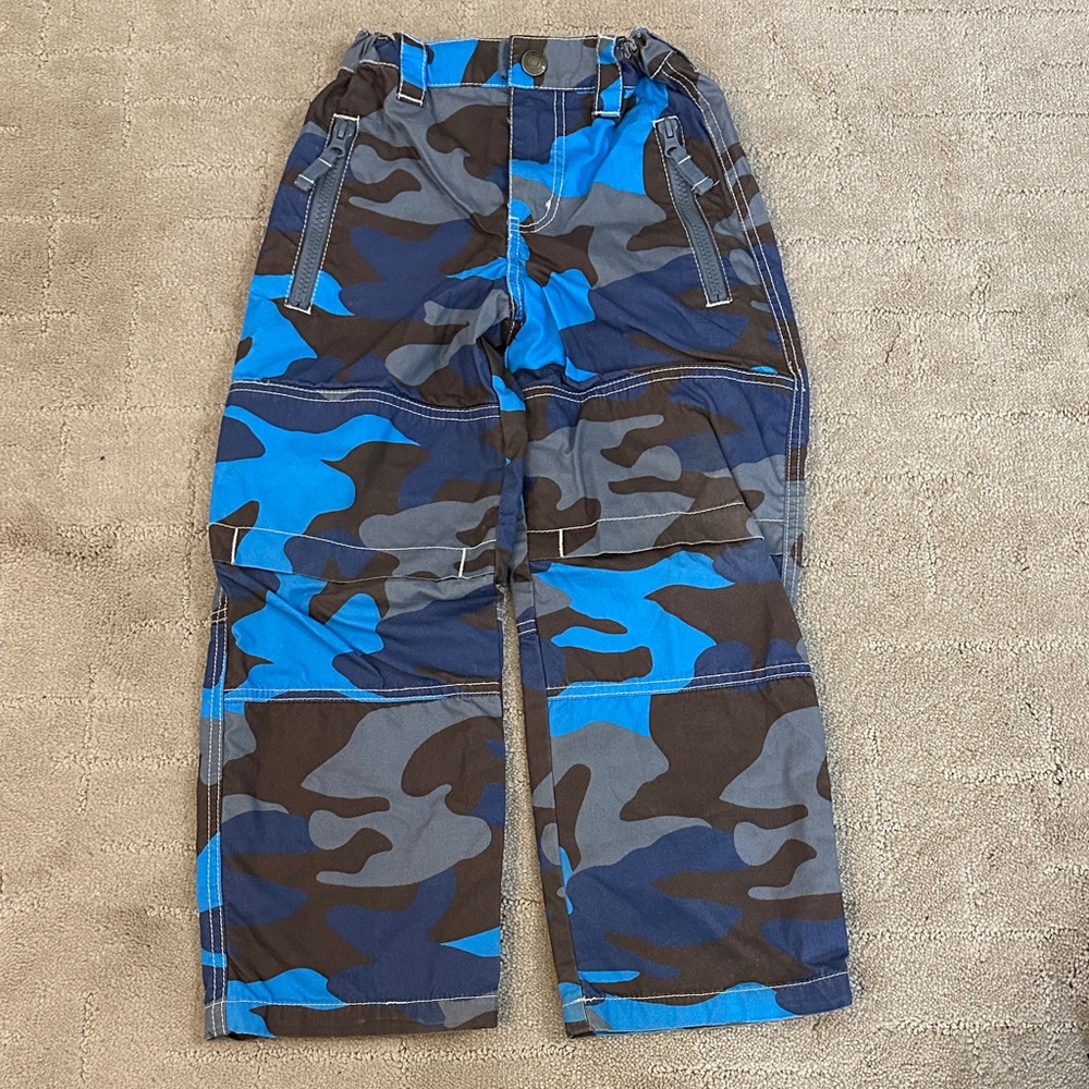 Mini Boden Blue and Camouflage Pants size 6